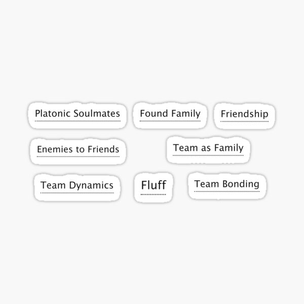 Platonic Fanfic Tags Sticker Pack Sticker