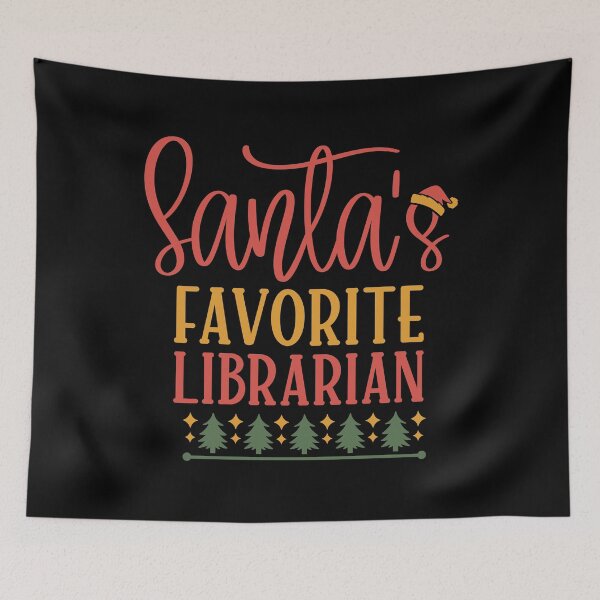 Item preview, Santas Favorite Librarian designed and sold by CozyGraphicShop.