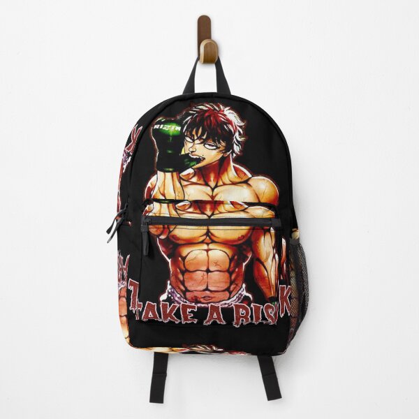 Camiseta Baki Hanma the grappler Logo para entrenamiento otaku y fitness y gym Mochila