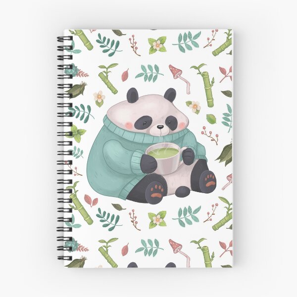 Item preview, Panda in a Sweater Drinking Green Tea designed and sold by Pameloo.
