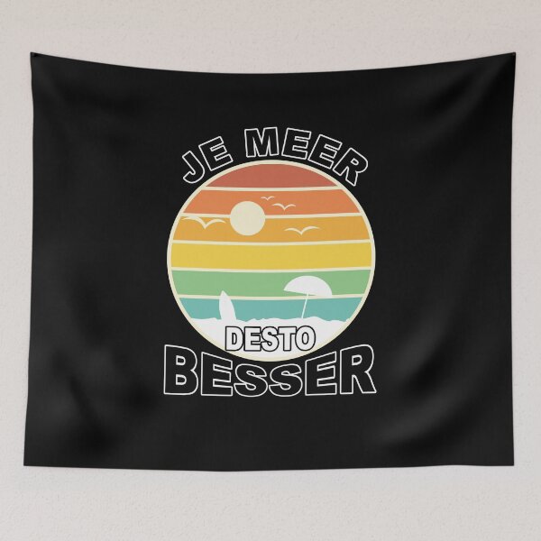 Artikelvorschau, Je Meer Desto Besser, Strand Urlaub und Gute Laune entworfen und verkauft von Shirtflyer.