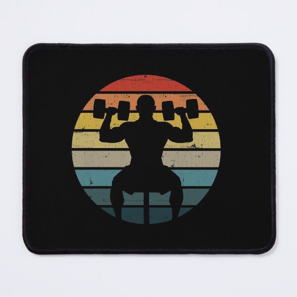 Item preview, Shoulder Exercises Silhouette On A Distressed Retro Sunset graphic designed and sold by theodoros20.