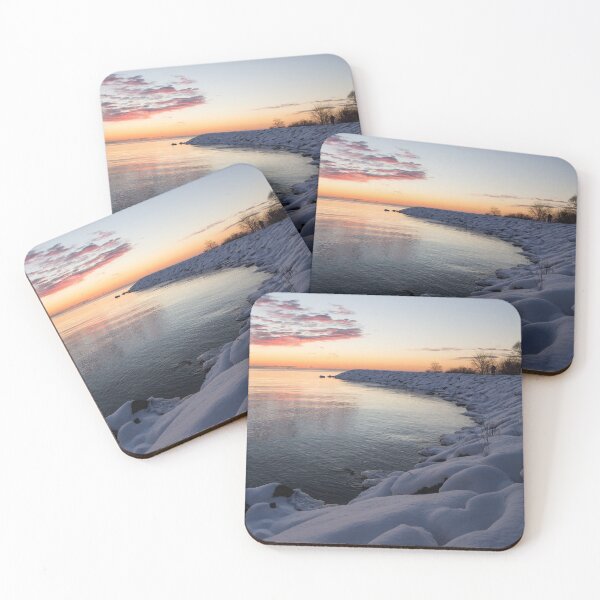 Item preview, Snowy Pink Dawn on the Lake designed and sold by Georgia Mizuleva.