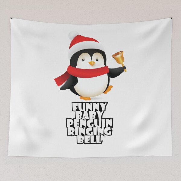 Item preview, funny baby penguin ringing bell designed and sold by SkillDesigner.