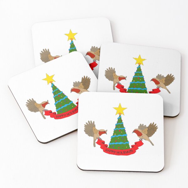 Item preview, Happy Holiday Robins designed and sold by fuzzydragons.