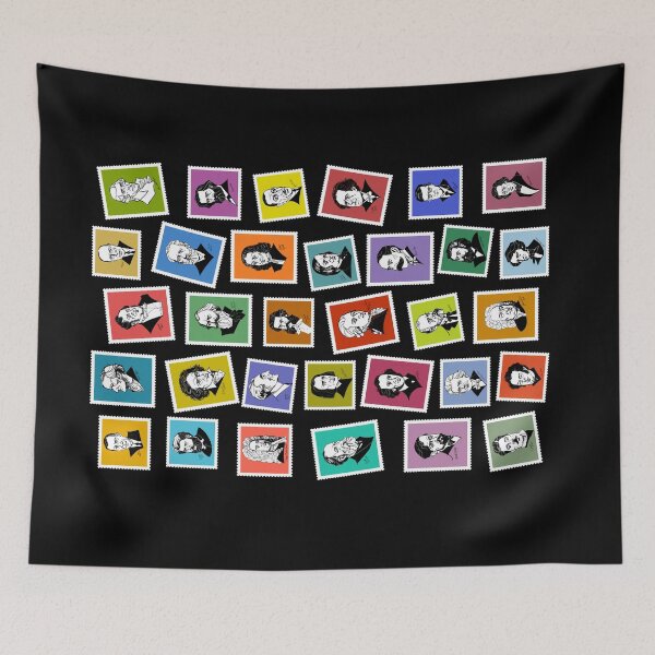 Item preview, 32 graphic portraits of the greatest composers on stamps (color poster) designed and sold by Irina Ivanova.