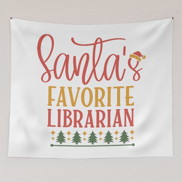 Item preview, Santas Favorite Librarian designed and sold by CozyGraphicShop.