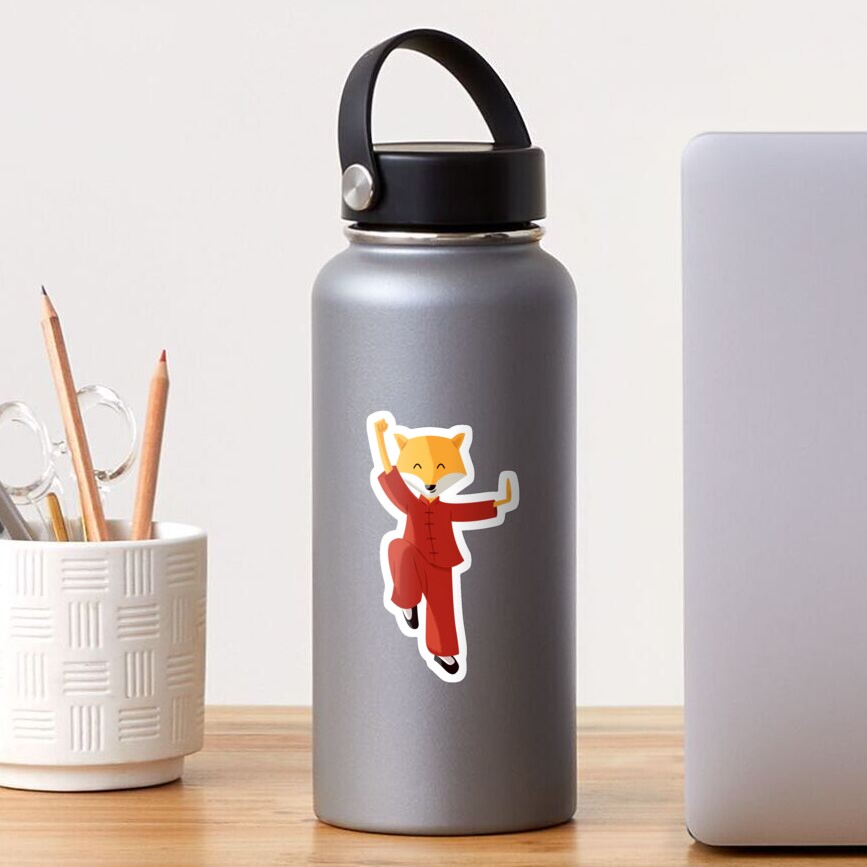 Mr. Fox knows Kung fu Sticker