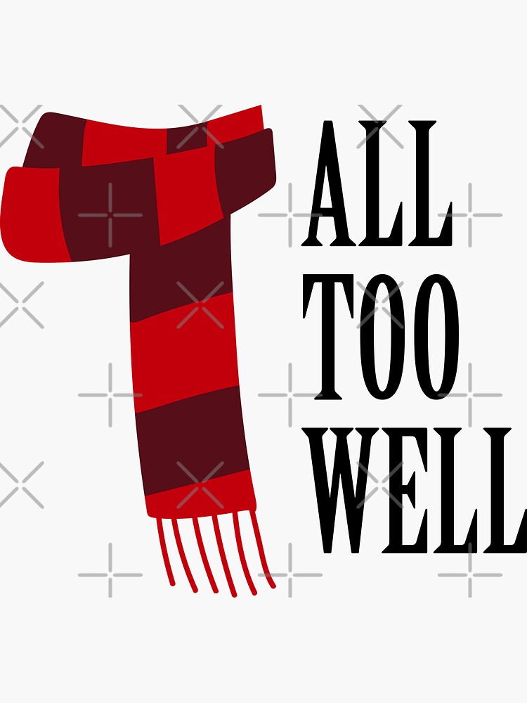 scarf-all-too-well-red-color-sticker-for-sale-by-manjubhatt-redbubble