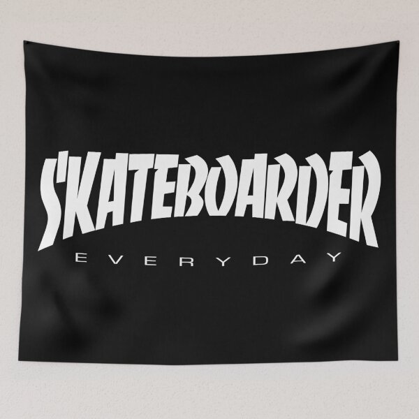 Item preview, SKATEBOARDER EVERYDAY WHITE LOGO designed and sold by Meanwhile2.