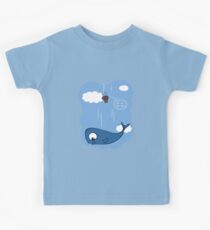 Whale and petunias Kids Tee