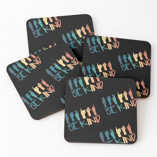 Item preview, Be Kind Hand Sign Language Teachers Retro Interpreter ASL Sticker Pack designed and sold by kindxinn.