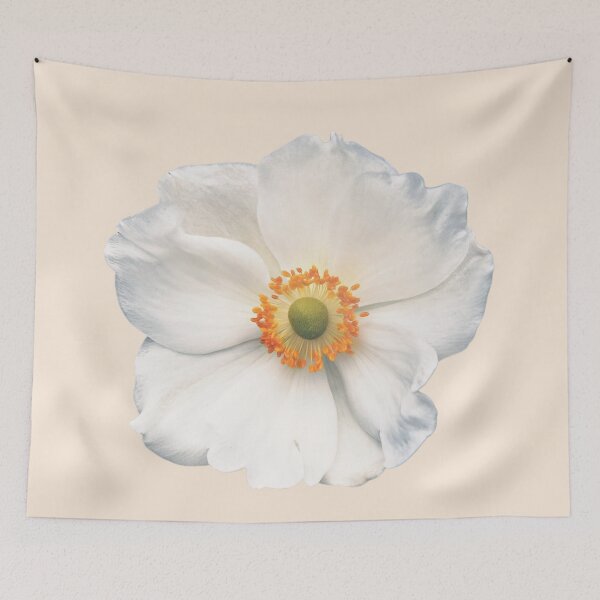 Item preview, Single stunning white anemone flower for calmness. designed and sold by Trianglegreen.