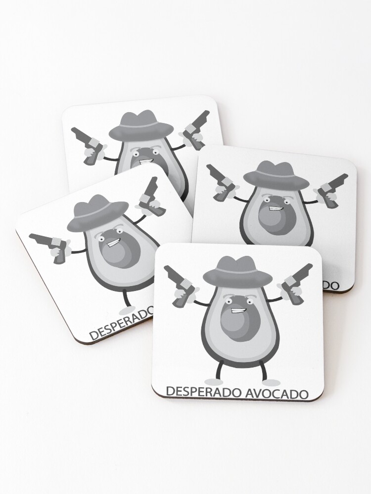 Thumbnail 1 of 5, Coasters (Set of 4), Avocado designed and sold by TopBaseline.