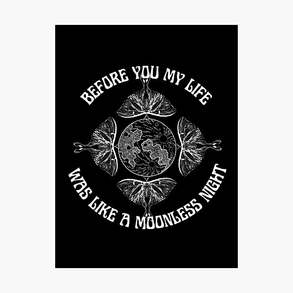 Item preview, Moonless Night Twilight Book Quote Print Card Poster Edward Bella Cullen designed and sold by SierrasLibrary.