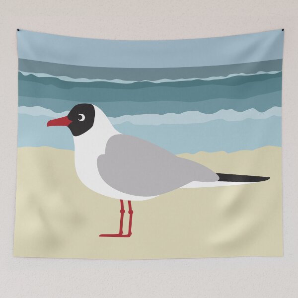 Item preview, Сute seagull by the sea designed and sold by Darina Gulbina.