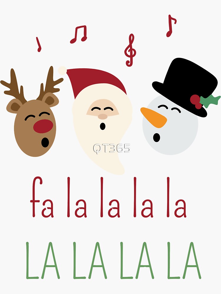 "Cute Christmas Carols" Sticker for Sale by QT365  Redbubble