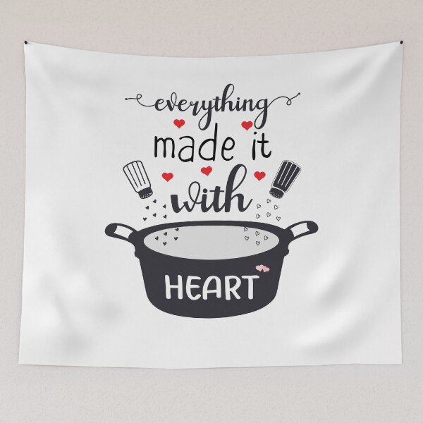 Item preview, make it with heart, gift for cooker, gift for chef, valentine gift designed and sold by NineJuly.