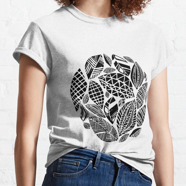 Geometrical nature print / little geometric leaves Classic T-Shirt