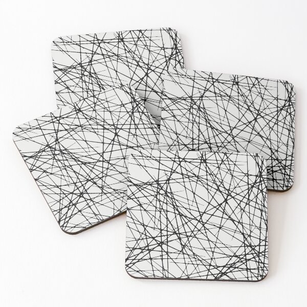 Item preview, Black and Pale Gray Modern Criss Cross Line Pattern Pairs Dulux 2022 Popular Colour Sloe Flower designed and sold by ColorOfTheYears.