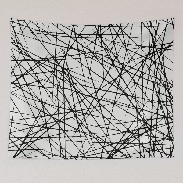 Item preview, Black and Pale Gray Modern Criss Cross Line Pattern Pairs Dulux 2022 Popular Colour Sloe Flower designed and sold by ColorOfTheYears.