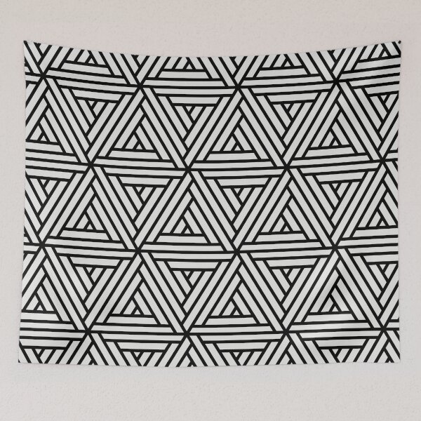Item preview, Black and Pale Gray Geometric Shape Mosaic Pattern 2 Pairs Dulux 2022 Popular Colour Sloe Flower designed and sold by ColorOfTheYears.