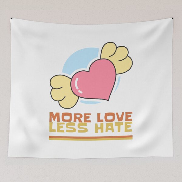 Item preview, More Love, Less Hate - Winged Heart designed and sold by TatteredFaith.