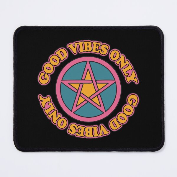 Item preview, Good Vibes Only Pagan Pentagram Pentacle Wicca Retro Pastel Goth designed and sold by GRAPHICxBOMB.