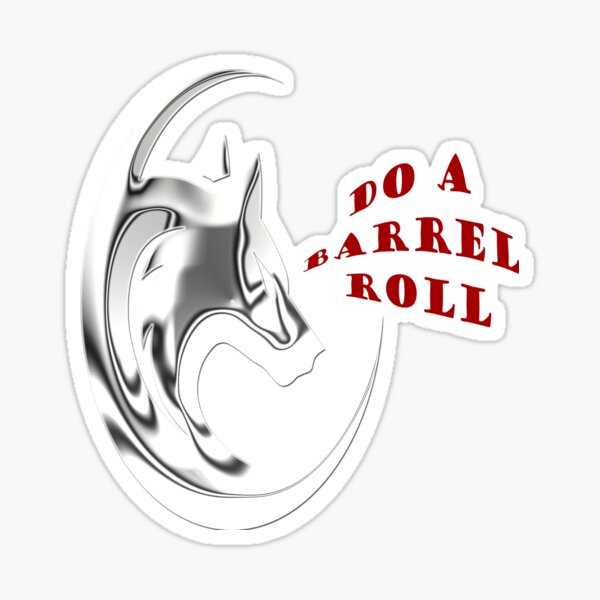 do a barrell roll Sticker for Sale by Sinovius