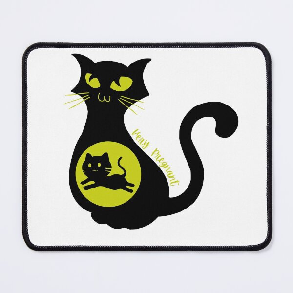 Item preview, pregnant cat - very pregnant. designed and sold by earthlingsmerch.