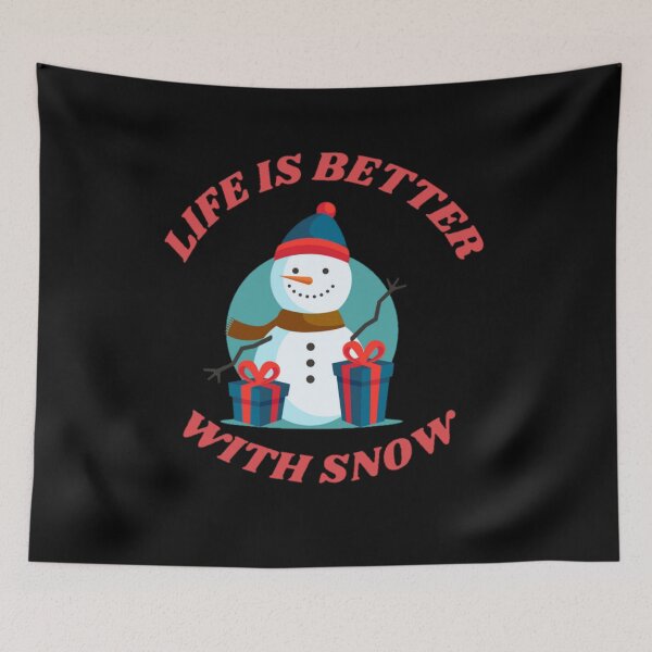 Item preview, Life Is Better With Snow , funny snowman, gift for Christmas, gift for winter and snow lovers designed and sold by Special-Art1.