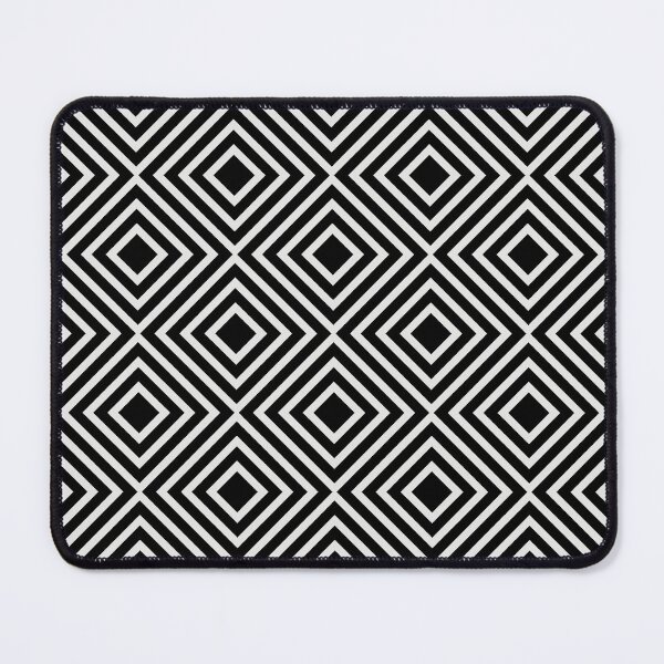 Item preview, Black and Pale Gray Minimal Square Line Art Pattern Pairs Dulux 2022 Popular Colour Sloe Flower designed and sold by ColorOfTheYears.