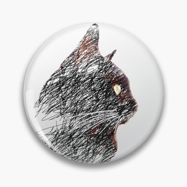 Item preview, cat line drawing designed and sold by PIlar Kryztina  Vasquez P..