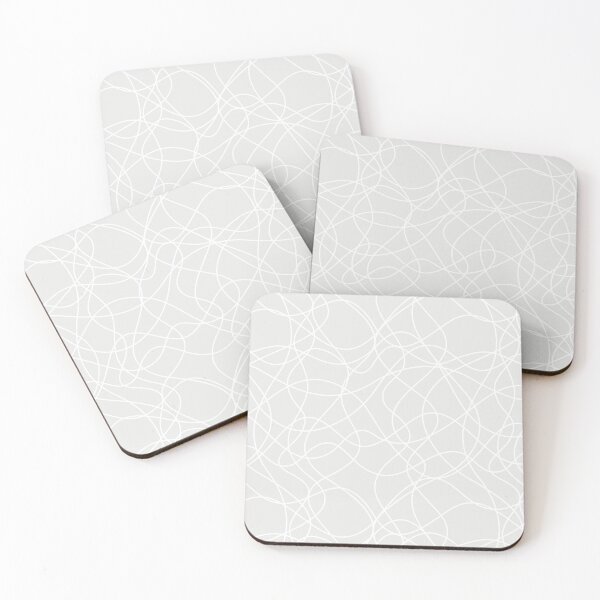 Item preview, Pale Gray and White Scribbled Lines Mosaic Pattern Pairs Dulux 2022 Popular Colour Sloe Flower designed and sold by ColorOfTheYears.