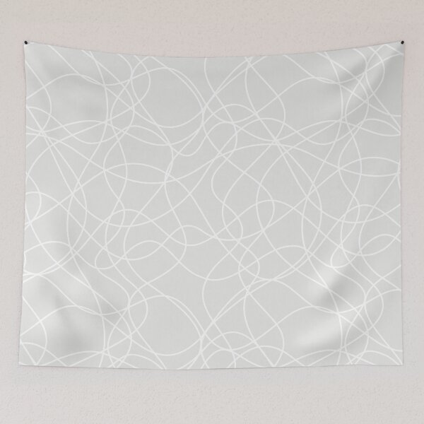 Item preview, Pale Gray and White Scribbled Lines Mosaic Pattern Pairs Dulux 2022 Popular Colour Sloe Flower designed and sold by ColorOfTheYears.