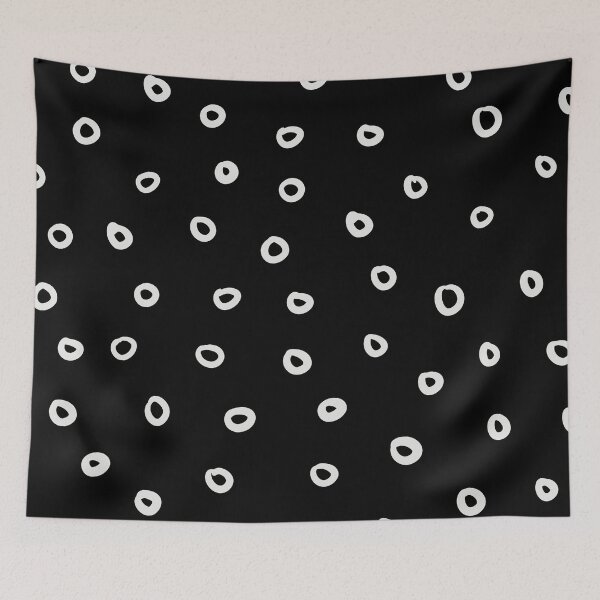 Item preview, Black and Pale Gray Simple Hoop Circle Pattern Pairs Dulux 2022 Popular Colour Sloe Flower designed and sold by ColorOfTheYears.