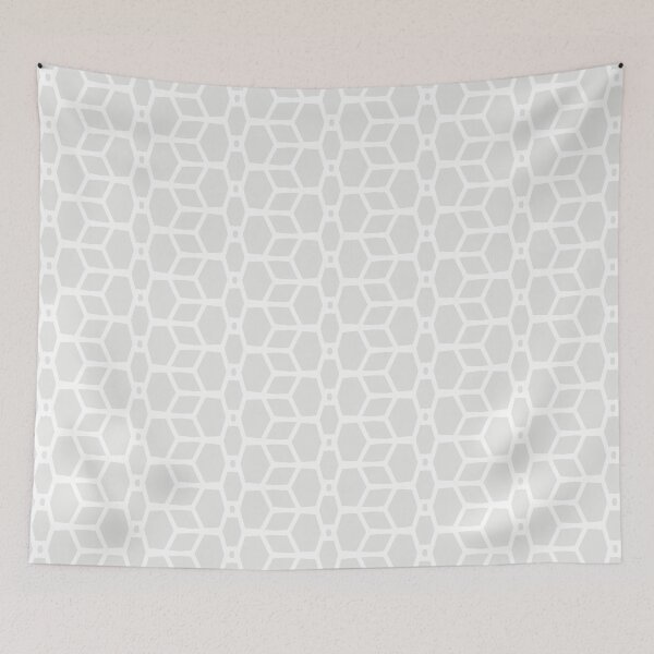 Item preview, Pale Gray and White Tessellation Line Pattern 4 Pairs Dulux 2022 Popular Colour Sloe Flower designed and sold by ColorOfTheYears.