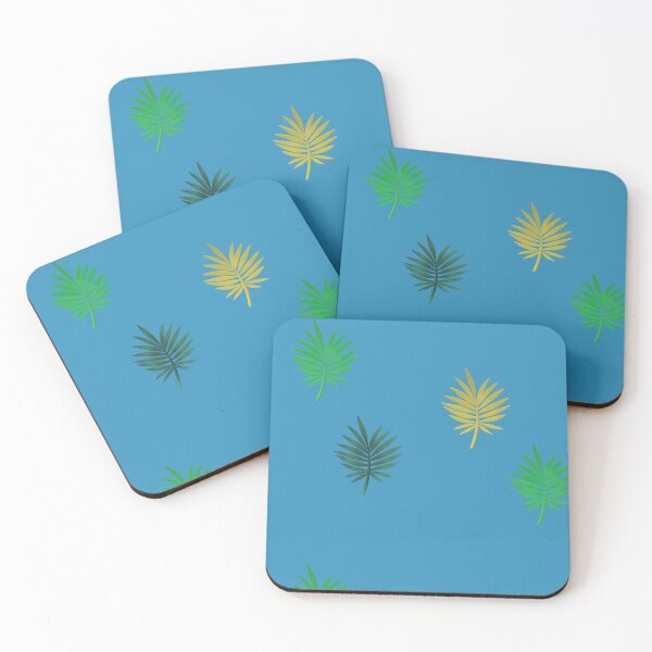Item preview, Tropical leaf on blue background designed and sold by starv10.