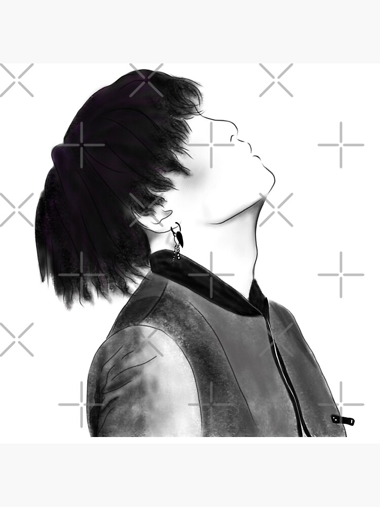 "Lineart Yoongi bts" Poster by Juditicona Redbubble