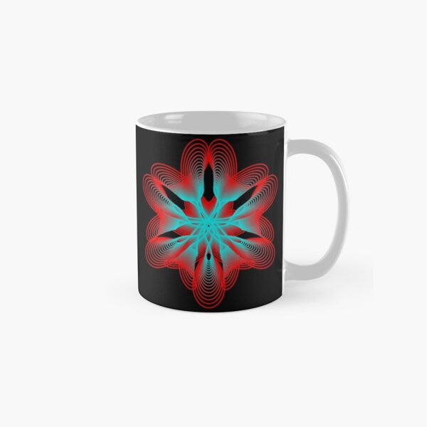 Spirograph with Red and Blue Classic Mug