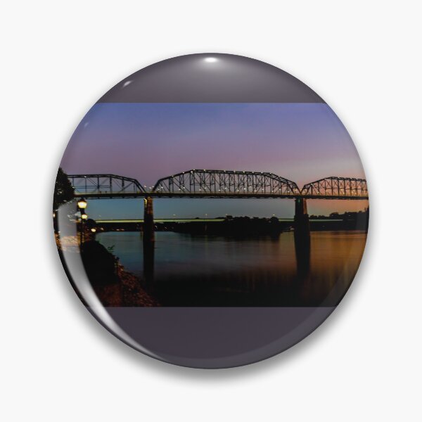 Item preview, Chattanooga River Bridge in Rainbow Sunset  Colors designed and sold by nbrandsberg.