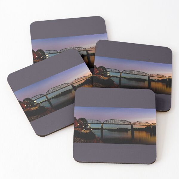 Item preview, Chattanooga River Bridge in Rainbow Sunset  Colors designed and sold by nbrandsberg.