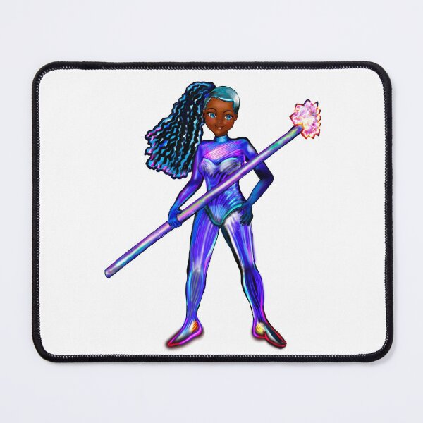 Artikelvorschau, Schwarzes Anime-Mädchen aus dem Weltraum! Wunderschönes schwarzes Mädchen mit Afro-Haar, blauen Augen, kirschrosa Lippen und dunkelbrauner Haut. Haarliebe! entworfen und verkauft von Artonmytee.