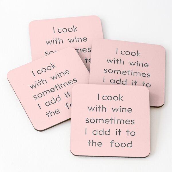 Artikelvorschau, Ich koche mit Wein manchmal füge ich ihn zum Essen hinzu entworfen und verkauft von IriArt-Designs.
