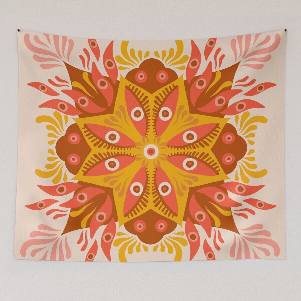 Item preview, Trippy Mandala – Retro Ochre designed and sold by Cat Coquillette.
