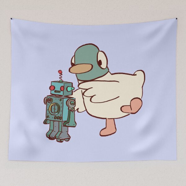 Item preview, I draw duck with robot / sarah and duck  designed and sold by RansRoom.