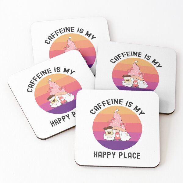 Item preview, Caffeine Is My Happy Place, Coffee Gnome Time designed and sold by SportyDogShop.