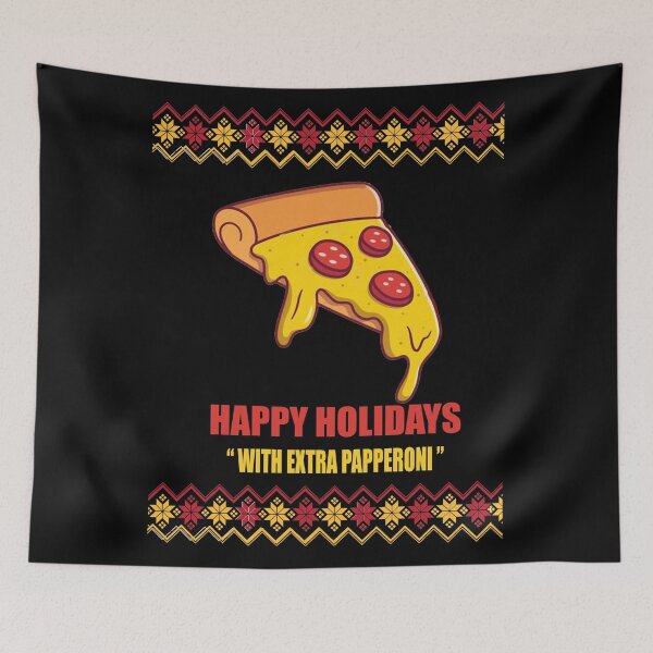 Item preview, HAPPY HOLIDAYS WITH EXTRA PAPPERONI designed and sold by RetroFrame.