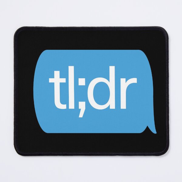 Item preview, tl;dr - too long; didn't read text message chat bubble design designed and sold by MintGubbins.