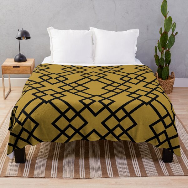 Item preview, Black and Golden Brown Minimal Line Art Pattern Pairs Dulux 2022 Popular Colour Healing Spice designed and sold by ColorOfTheYears.